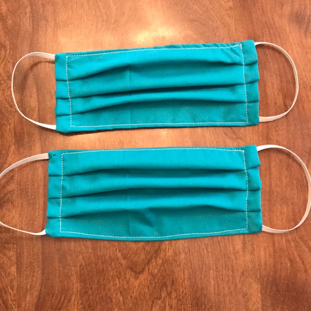 2 Pack Teal Face Mask